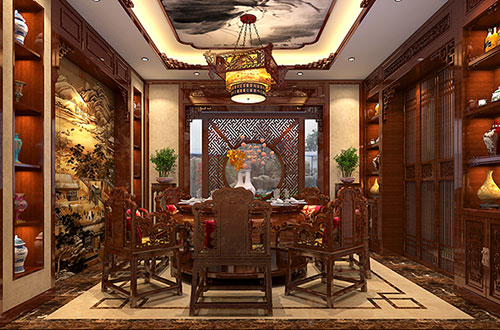 吴忠温馨雅致的古典中式家庭装修设计效果图